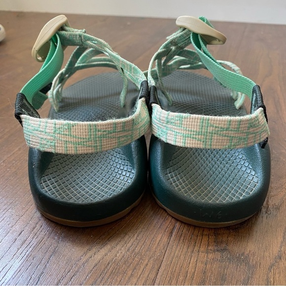 Chaco ZX1 Classic Outdoor Sport Hiking Sandals Pep PineGreen Strap SZ 6 - Picture 4 of 10